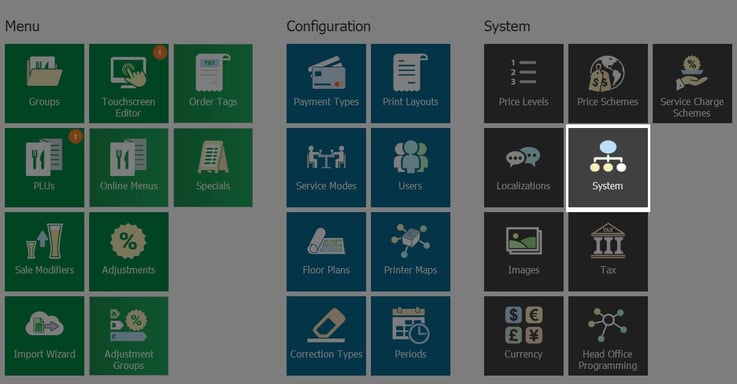 System on the Home Screen