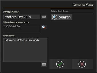 Add the name of the event
