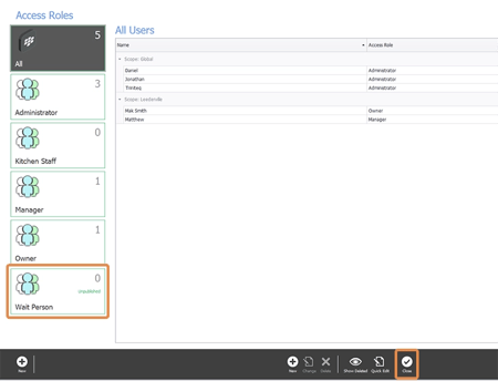 Triniteq PowerEPOS Access Roles 11