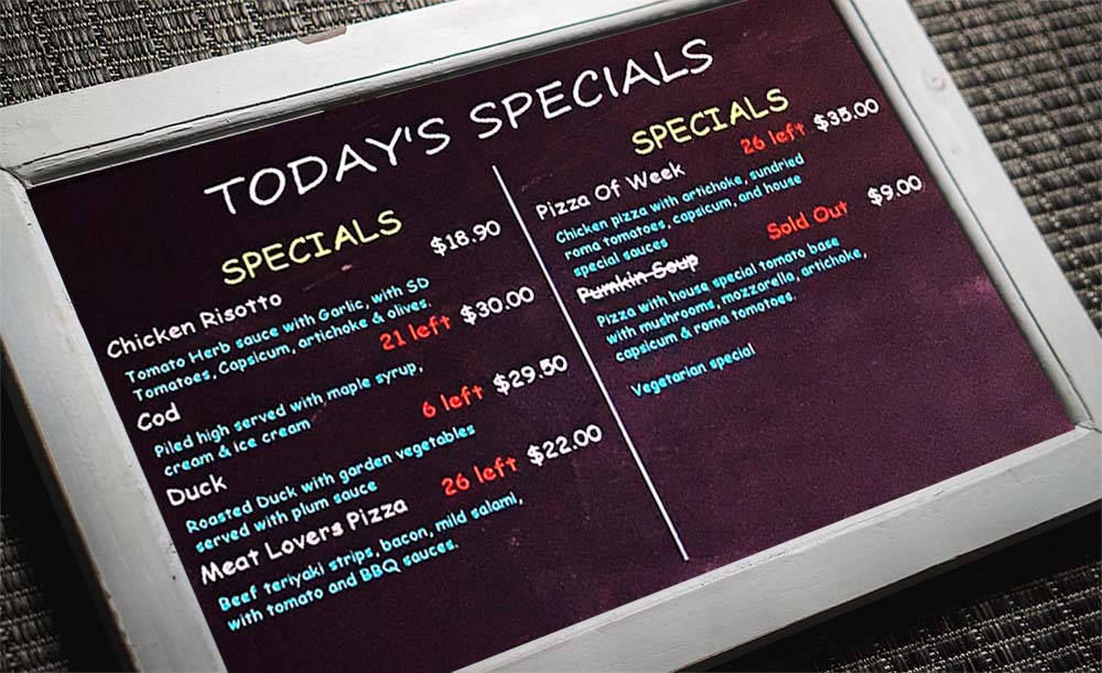 Specials Board
