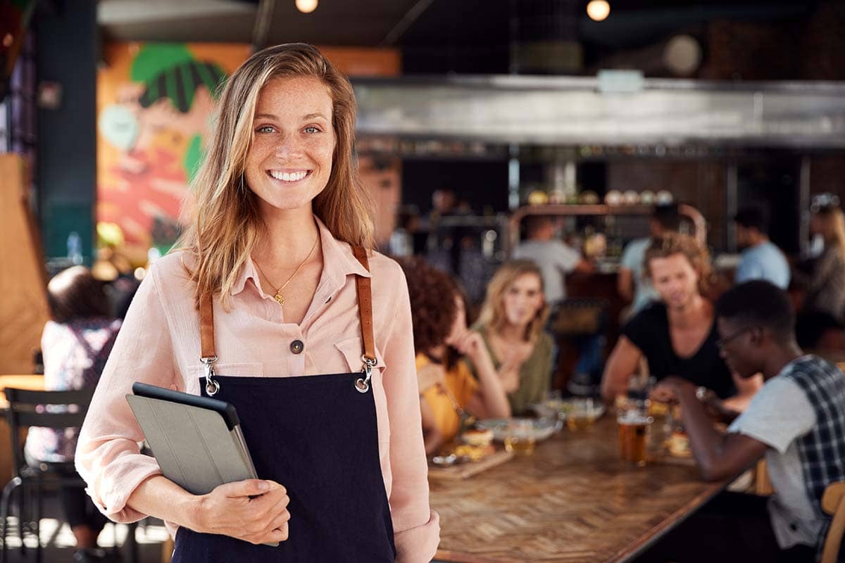 Photo of a waitress