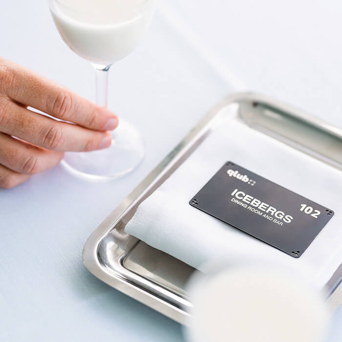 Qlub payment card at Icebergs Dining Room & Bar