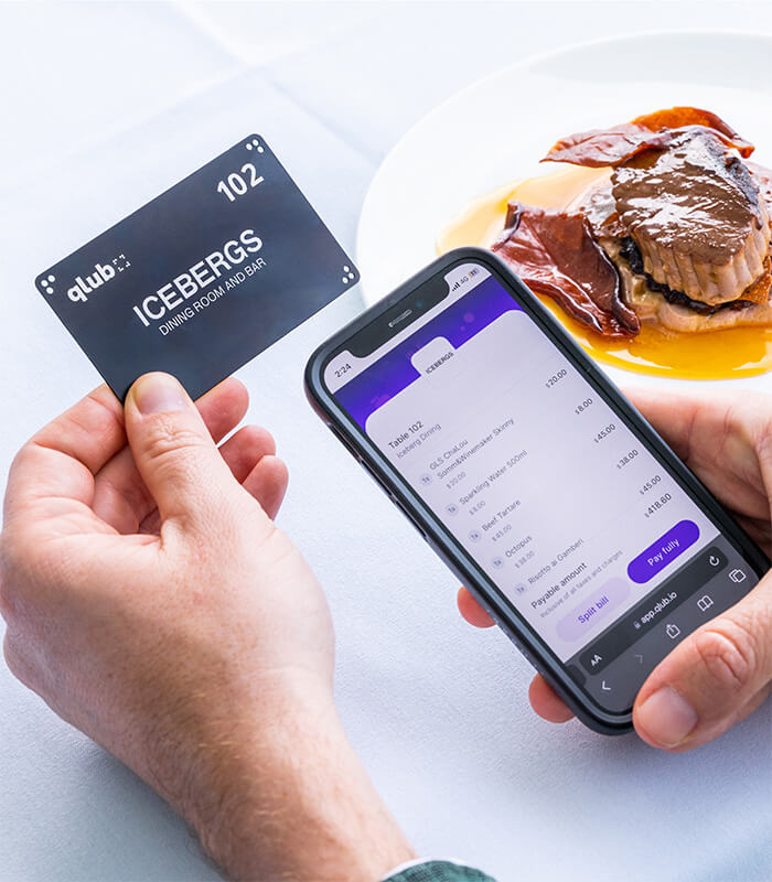 Using Qlub to pay from a personal device