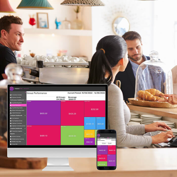 PowerEPOS Insights showing group performance