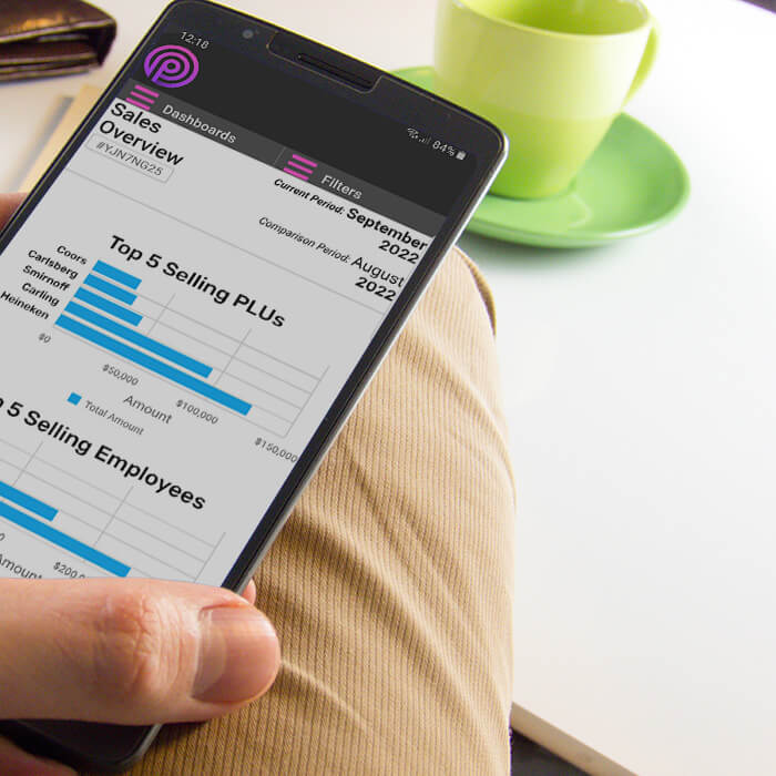 PowerEPOS Insights Top Selling PLUs on a smartphone