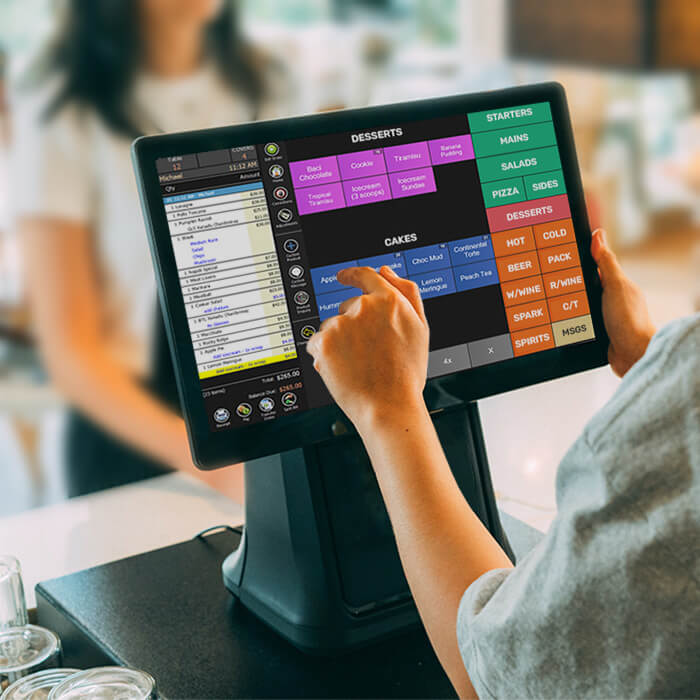 PowerEPOS on a POS touchscreen