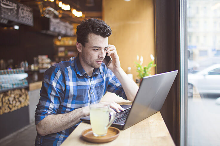 Man speaking to his accountant