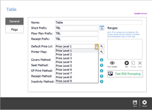 Select price mode by hitting the drop down arrow 