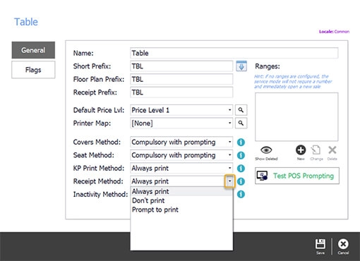 Select receipt method 