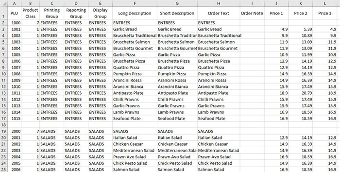 Triniteq PowerEPOS sample CSV file