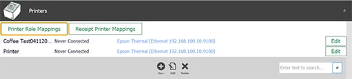 Select printer role mappings 