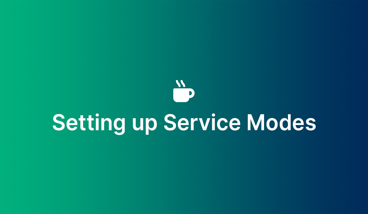 Trintieq -Setting up Service Modes Guide